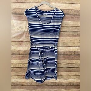 The North Face Women’s Sleeveless Blue White Striped Dress Size: Small